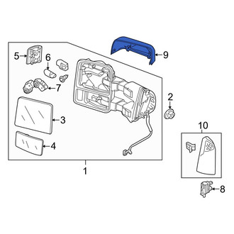 Ford OE - Front Left Door Mirror Cover