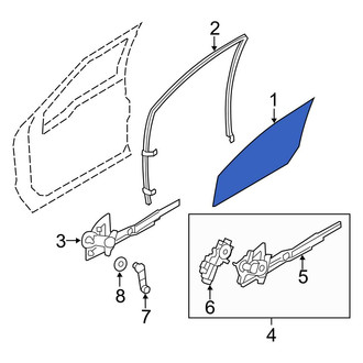 Ford OE - Rear Left Door Glass