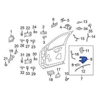 Ford OE - Front Left Door Latch Assembly
