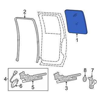 Ford OE - Front Right Door Glass