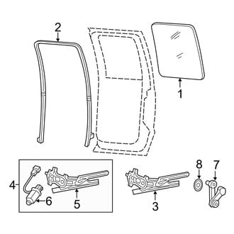 Ford OE - Rear Door - Glass & Hardware (Crew Cab)