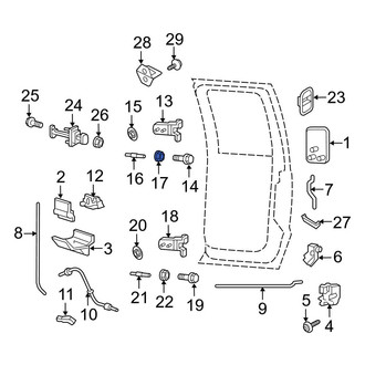 Ford OE - Lower Door Hinge Nut