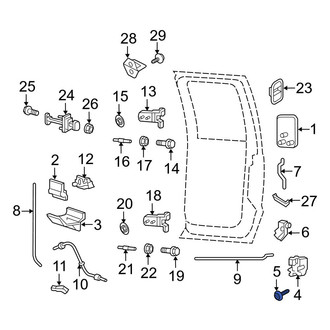 Ford OE - Front Door Latch Bolt