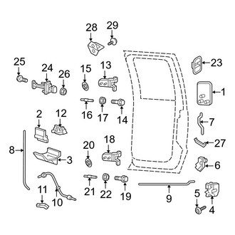 Ford OE - Rear Door - Lock & Hardware (Crew Cab)
