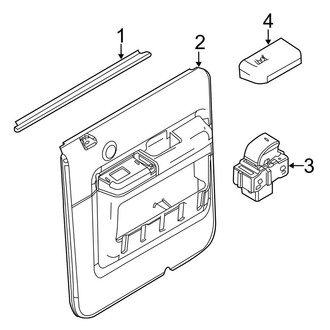 Ford OE - Rear Door - Interior Trim (With Power Windows), (Crew Cab)