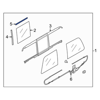 Ford OE - Rear Back Glass Seal