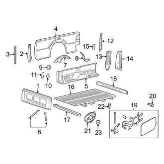 Ford OE - Pick Up Box - Box Assembly (6' Box), (Crew Cab)