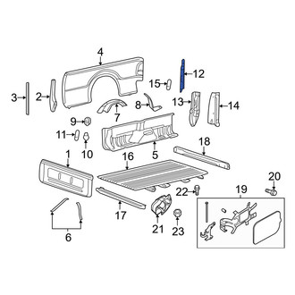 Ford OE - Rear Right Truck Bed Panel Reinforcement