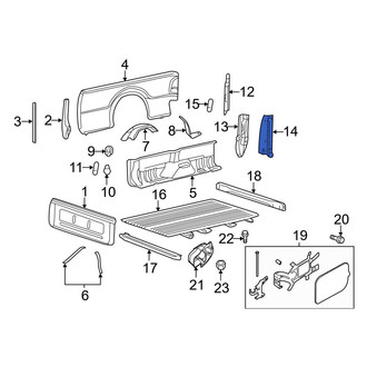 Ford OE - Rear Left Truck Bed Panel Reinforcement