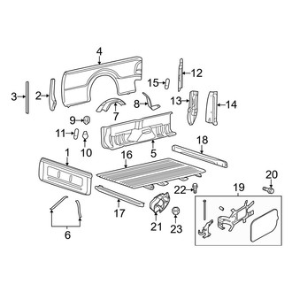Ford OE - Pick Up Box - Box Assembly (8' Box), (Crew Cab)