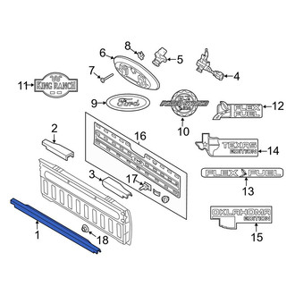 Ford OE - Rear Tailgate Molding
