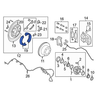 Ford OE - Rear Parking Brake Shoe