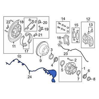 Ford OE - Rear Left ABS Wheel Speed Sensor
