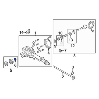 Ford OE - Rear Outer Differential Drive Pinion Oil Deflector