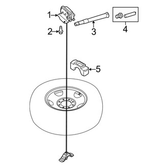 Ford OE - Spare Tire Carrier - Carrier & Components (Crew Cab)