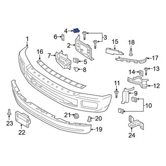 Ford OE - Bumper Face Bar Mount Nut