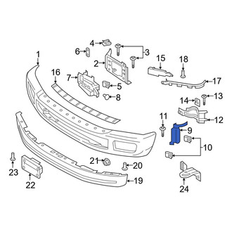 Ford OE - Front Right Outer Bumper Face Bar Bracket
