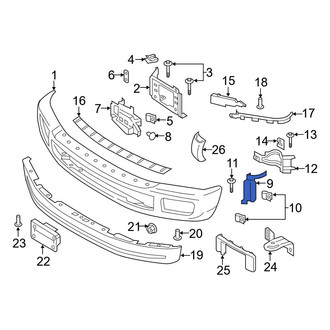 Ford OE - Front Left Outer Bumper Face Bar Bracket