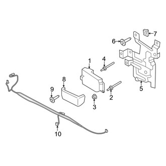 Ford OE - Front Bumper - Electrical Components (Chrome), (Crew Cab)