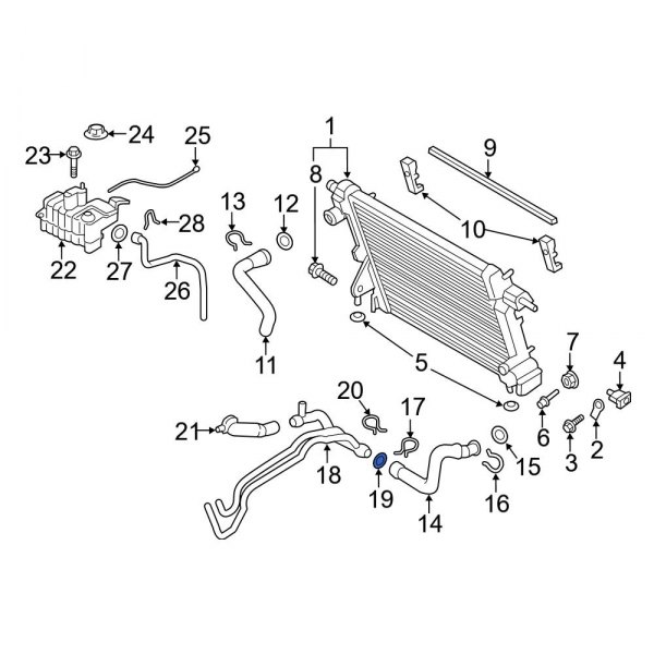 Engine Coolant Pipe O-Ring