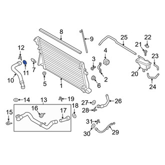 Ford OE - Upper Radiator Coolant Hose O-Ring