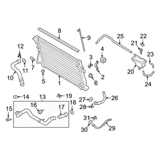 Ford OE - Radiator Coolant Hose C-Clip