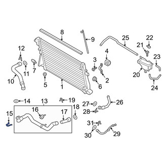 Ford OE - Engine Coolant Overflow Hose C-Clip