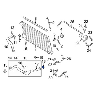 Ford OE - Upper Radiator Coolant Hose O-Ring