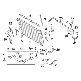 Ford OE - Radiator Coolant Hose C-Clip