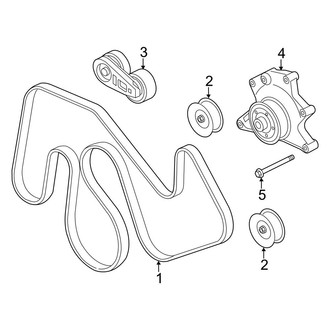 Ford OE - Cooling - Belts & Pulleys (With Single Alternator), (King Ranch / Lariat / Platinum / XLT Crew Cab 6.7L)