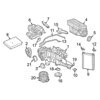 Ford OE - Air Conditioner & Heater - Evaporator & Heater Components (W/O Dual Zone A/C, W/O Auxiliary Heat), (Crew Cab)