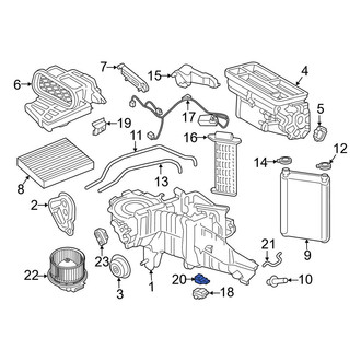 Ford OE - Lower HVAC Heater Mode Door Lever