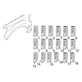 Ford OE - Fender - Exterior Trim (Nameplates)