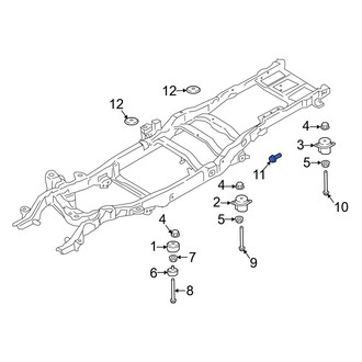 Ford OE - Rear Left Upper Body Mount Cushion Nut