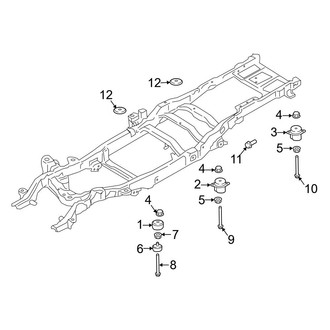 Ford OE - Frame & Components (Body Mounting), (Regular Cab)