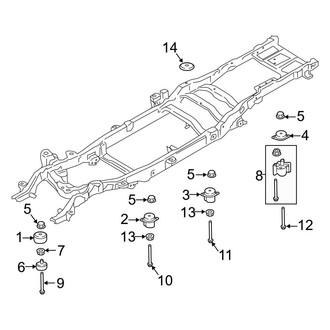 Ford OE - Frame & Components (Body Mounting), (King Ranch / Lariat / Platinum / XLT Crew Cab)