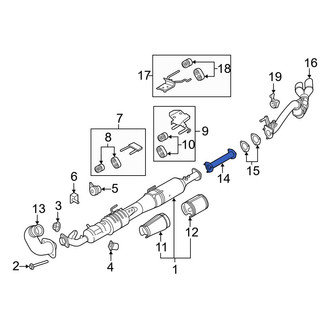 Ford OE - Rear Exhaust Intermediate Pipe