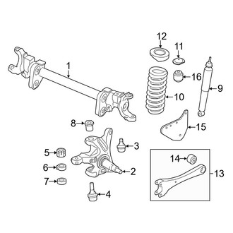 Ford OE - Front Suspension - Suspension Components (Monobeam Axle), (Crew Cab 4 X 2)