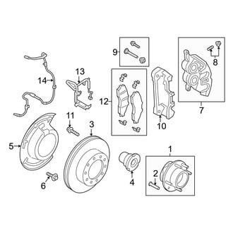 Ford OE - Front Suspension - Brake Components (King Ranch / Lariat / Platinum / XLT Crew Cab 4 X 4)