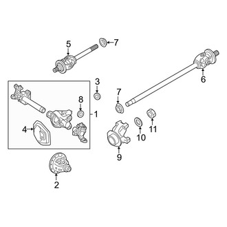 Ford OE - Front Suspension - Carrier & Front Axles (Crew Cab 4 X 4)