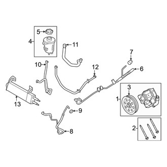 Ford OE - Steering Gear & Linkage - Pump & Hoses (W/O Hydroboost), (Crew Cab 6.7L)