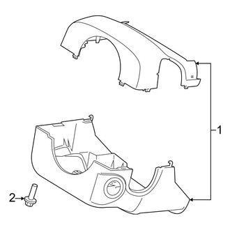 Ford OE - Steering Column - Shroud, Switches & Levers (Manual Adjust), (Crew Cab)