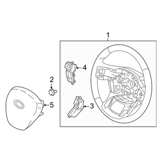 Ford OE - Steering Wheel & Trim (W/O Leather), (Crew Cab)