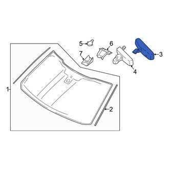 Ford OE - Front Interior Rear View Mirror