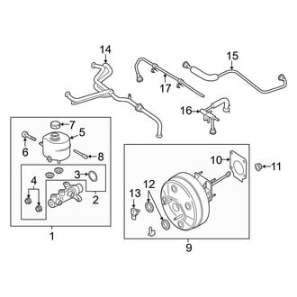 Ford OE - Cab - Components on Dash Panel (W/O Hydroboost), (Regular Cab)