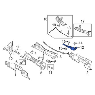 Ford OE - Left Cowl Extension