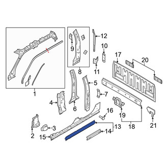Ford OE - Left Rocker Panel Reinforcement