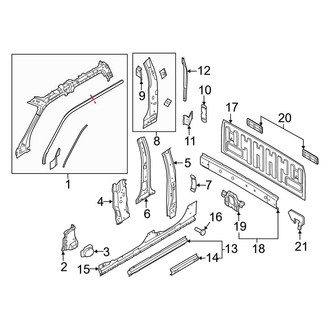 Ford OE - Cab - Back Panel (King Ranch / Lariat / Platinum / XLT Crew Cab)