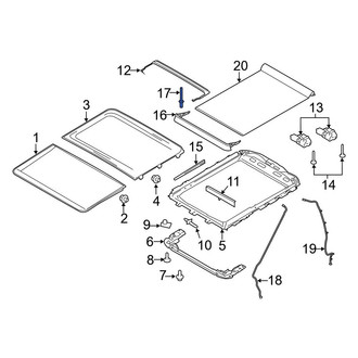 Ford OE - Sunroof Deflector Clip