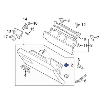 Ford OE - Front Glove Box Door Bumper